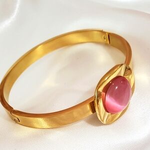 Women's 18K Gold Plated Stainless Steel Natural Bracelet